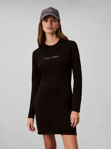 Calvin Klein Jeans Minikleid LOGO MINIDRESS XS (34) in schwarz von Calvin Klein