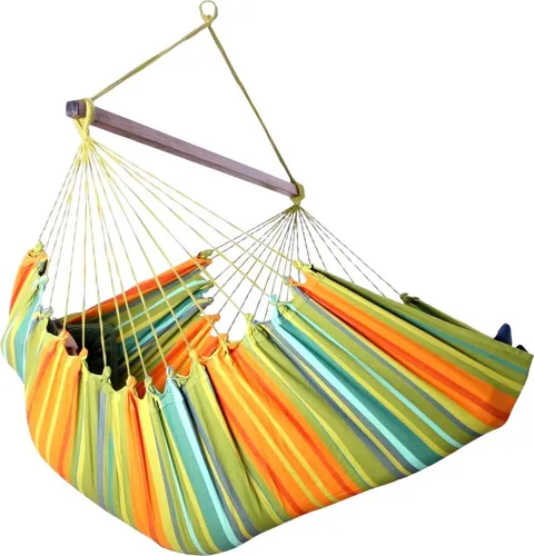MacaMex Cayo GIGANTE Verde - Hängestuhl XXL Südamerika Baumwolle grün Hängestuhl