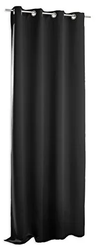 Verdunklungsgardine schwarz Blackout Ösen Vorhang Blickdicht ca. 135x245 cm Gardine