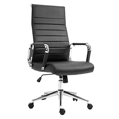 SVITA Office Comfort Bürostuhl – Drehstuhl für Chefs und Schreibtisch - Bürostuhl mit bequemer Kunstleder-Polsterung und ergonomischer Rückenlehne, stufenlos höhenverstellbar und ideal für Büro oder Home-Office.