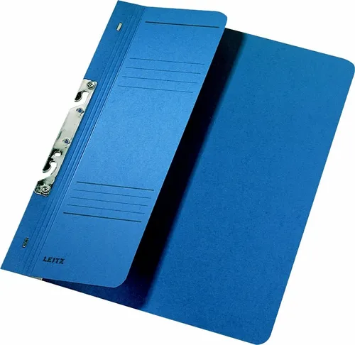 LEITZ Hefter Schlitzhefter 1/2-Vorderdeckel blau (50 Stück)