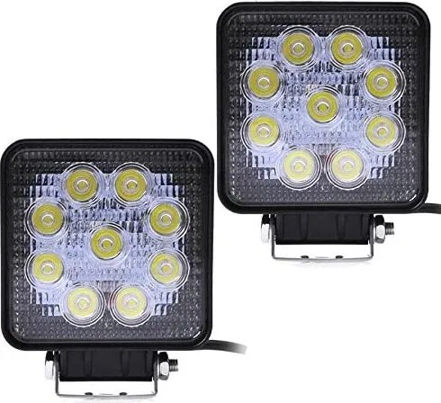 Greenmigo 2pcs 27W LED Scheinwerfer Flutlicht Rückfahrscheinwerfer IP67 Wasserdicht Arbeitsscheinwerfer 12V 24V