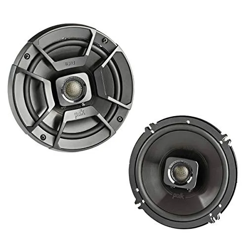 Polk Audio DB652 DB+ Series 16,5 cm Koaxial-Lautsprecher für Auto und Marine, 2-Wege-Boot- & Auto-Audio-Lautsprecher, 40-22 kHz Frequenzgang, Polypropylen-Woofermembran und 1,9 cm