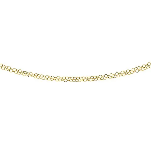 Ernstes Design Ankerkette 2-fach vergoldet Edelstahl vergoldet 45 cm 8,00 mm breit K172.45