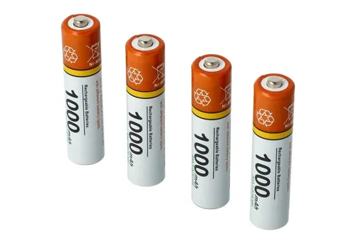 vhbw 4 x AAA, Micro, R3, HR03 Akku kompatibel mit Siemens Gigaset E370HX, E560, E560A Plus, E560HX, E630HX (1000mAh, 1.2V, NI-MH)