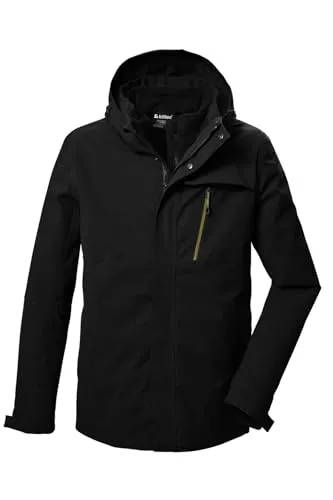 Killtec Funktionsjacke KOW 6 MN JCKT schwarz M - Funktionsjacke für Männer, aus 100% Polyester, wasserabweisend und ideal für Outdoor-Aktivitäten.