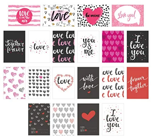 Edition Seidel Set 20 Postkarten Liebe Love Hochzeit Verlobung Valentinstag