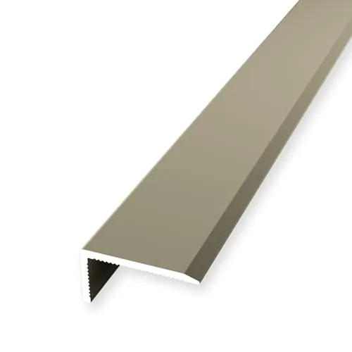 Treppenkantenprofil 10 x 20 x 1000 mm Winkelprofil Aluminium Glatt Ungebohrt Sand Einfasshöhe 0-7.7 mm Küberit