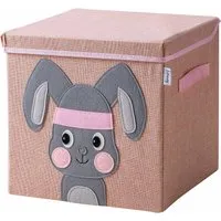 LIFENEY Aufbewahrungsbox mit Hase - Truhen & Kisten für Kinder, praktische Spielzeugbox mit Tiermotiv, ideal für Kallax Regale und bietet viel Stauraum für Spielzeug und Bastelsachen.