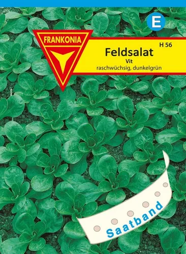 FRANKONIA Gemüsesamen Feldsalat, Vit Saatband - Saatgut Salat-Samen Samen, Valerianella locusta