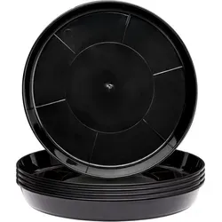 Garronda Blumentopfuntersetzer Blumentopf Untersetzer GD-0026, Zubehör für Blumentopf, 1-tlg. schwarz Ø 17 cm x 17 cm x 2.5 cm