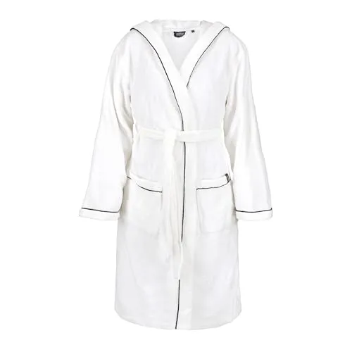 Schöner Wohnen Bademantel, Weiß - Hochwertiger Unisex-Bademantel aus Oeko-Tex® zertifizierter Mikrofaser und Baumwolle, kombiniert Komfort und Stil für entspannte Wellness-Momente.