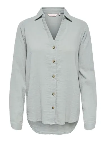 Only Onlthyra Life L/S Regular Shirt Noos WVN - Stylisches, ärmelloses Hemd für Jugendliche, normal geschnitten mit klassischem Hemdkragen – ideal für lässige Outfits!