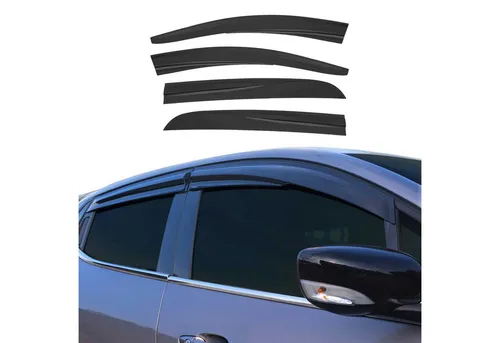 OMAC Lüftungsgitter Windabweiser für Opel Corsa D (2006-2015) - Elegante Windabweiser aus langlebigem Acryl, einfache Montage ohne Bohren. Aerodynamisches Design reduziert Windgeräusche und verbessert den Fahrkomfort. Waschstraßenfest und witterungsbeständig für langfristige Nutzung.