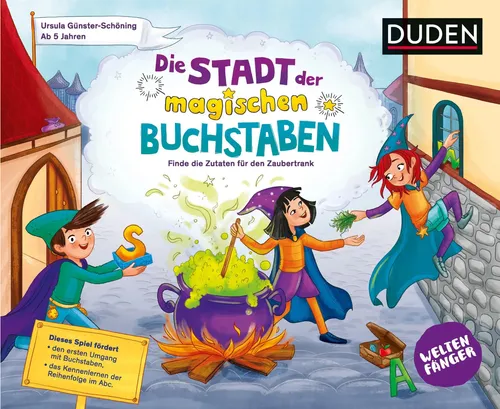 Die Stadt der magischen Buchstaben – ab 5 von Bibliograph. Instit. GmbH - Gesellschaftsspiel für kreative Köpfe, fördert die Sprachentwicklung und bietet langlebigen Spielspaß mit hochwertigem Material.