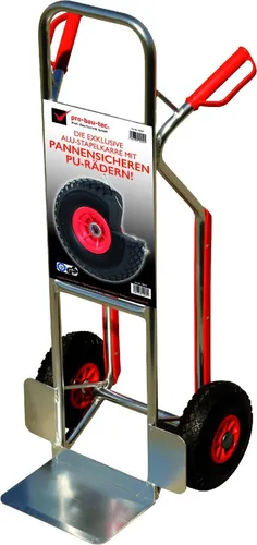Produktbild pro-bau-tec Aluminium Sackkarre mit Treppenrutsche und PU Rädern 150 kg