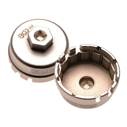BGS Ölfilterschlüssel 14-kant Ø 65 mm für Toyota - Ölwechselwerkzeuge für Toyota 1.8 und 2.0L 4-Zylinder-Motoren, aus leichtem Aluminium, ideal für mühelosen Ölfilterwechsel.