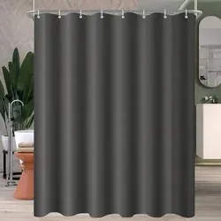 Lerores Duschvorhang 120x200cm Dunkelgrau - Praktischer Duschvorhang aus wasserabweisendem Polyester für hygienische Badezimmer. Mit beschwertem Saum für perfekten Halt und einfache Installation. Ideal auch als vielseitiges Raumaccessoire.