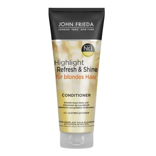 John Frieda - Highlight Refresh & Shine Conditioner - Inhalt: 250 ml - Neuer Glanz und intensive Leuchtkraft für blondes Haar & Strähnchen