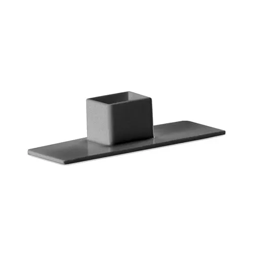 SN Deco - Vorhangschiene SH Set 1-läufig schwarz, Gardinenschiene, vorgebohrt, Komplettes Zubehör und Röllchen (120 cm)