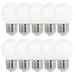LED Filament Leuchtmittel Tropfen Kugel G45 1W E27 opal 90lm 827 warmweiß 2700K 10 x