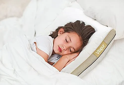 Vitapur NEO Kinderkopfkissen 40x60cm - Kopfkissen für Kinder ab 3 Jahren, ergonomisches Design fördert einen gesunden Schlaf und ist perfekt für kleinen Kopf und Nacken.
