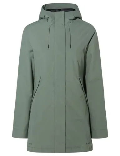 Vaude Women's Coreway Parka - Wetterfester Damen-Parka in Oliv/Grün (Gr 40) - Funktionsjacken für den Alltag - Wasserdicht, winddicht und isolierend mit PrimaLoft-Füllung; ideal für wechselhaftes Wetter.