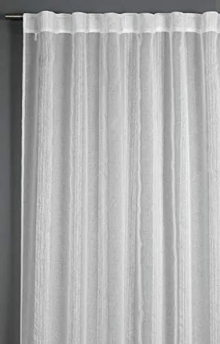 Gardinia Vorhang mit verdeckten Schlaufen, Transparent, 140 x 245 cm - Schiebevorhang mit lichtdurchlässigem Stoff und eleganten Streifen für ein gemütliches Ambiente. Ideal für große Fenster, einfach zu montieren und pflegeleicht.