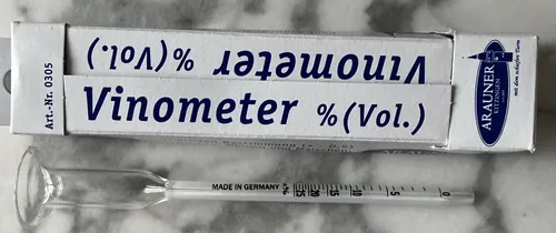 Vinometer 0-25 Vol. % +-0,5 Alkoholmessgerät Gärzubehör Arauner Messung Alkohol