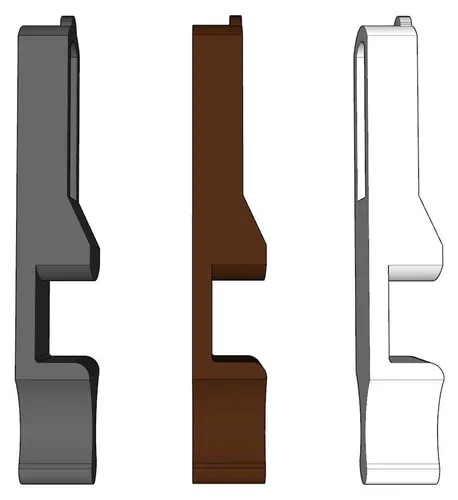 Design Fensterstopper / Fensterkeil für Kippfenster und Terassentüren, Farbe:Braun, Anzahl:2 Stück