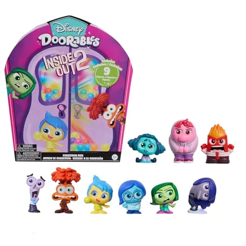 Disney Doorables Alles Steht Kopf 2 Collection Peek, 9 Exklusive 3,8 cm große Sammelfiguren, Kinderspielzeug ab 5 Jahren von Just Play
