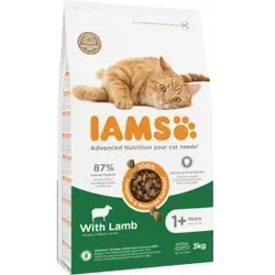 IAMS Katzenfutter trocken mit Lamm - 10 kg, vollwertiges Premiumfutter für gesunde Vitalität und glänzendes Fell
