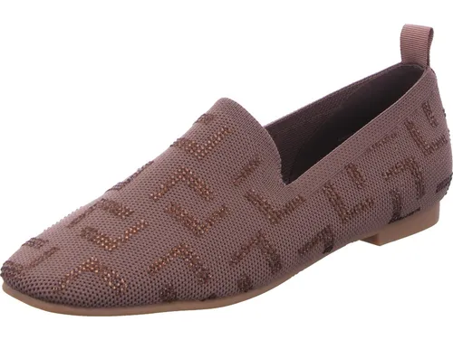 La Strada Ballerina taupe in Gr. 39 - Modische La Strada Damen Slipper in taupe, gefertigt aus hochwertigem Textil und verziert mit Glitzersteinen. Die bequeme Schlupfform und die Memory Foam-Innensohle sorgen für hohen Tragekomfort und einen perfekten Sitz.