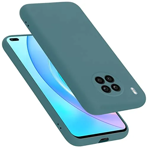 Cadorabo Hülle kompatibel mit Honor 50 LITE Hülle Silikon Handyhülle für 50 LITE Case aus flüssigem Silikon- Kratzfeste und stoßfeste dünne TPU Schutzhülle - Liquid GRÜN