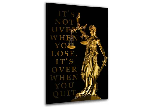 Artedinoi Leinwandbild Justitia It Is Not Over Wandbild Leinwandbild Deko Kunst XL