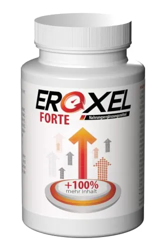 Eroxel Forte - 60 Kapseln - Pflanzliches Ergänzungsmittel mit hochdosiertem L-Arginin, Ginkgo Biloba und Maca für optimale Fruchtbarkeit und Leistungssteigerung. 100% pflanzlich, vegan und ohne Zusatzstoffe!