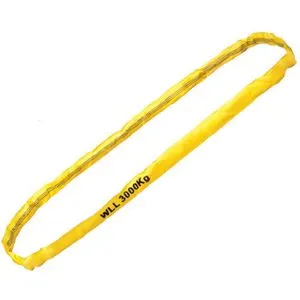 Rundschlinge, WLL 3000 kg, Polyester, Länge: 5 m, SF 7:1, EN 1495-2, Gelb