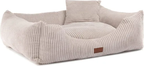 Hundebett mit Rand, Haustierbett, Bett, Bodenbett, Hundekissen, Hundesofa, Katzenbett, Hundekörbchen, Hundecouch XL 90x70x20 cm