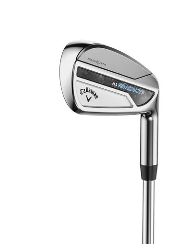 Callaway Paradym Ai Smoke Eisen Herren Golfschläger - Innovativer Eisen-Golfschläger mit Ai Smart Face™ für optimale Leistung. Genießen Sie maximale Weite und Kontrolle durch modernes Design und dynamisches Sohlendesign, ideal für präzise Schläge auf dem Golfplatz.