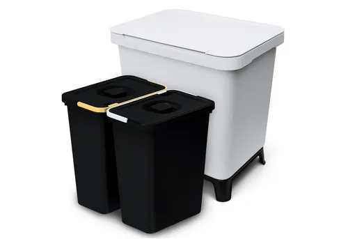 YourCasa Mülleimer YourCasa® Mülleimer Küche mit 2-4 Fächern [20-40L] Mülltrennsysteme, 2x10L, 4x10L