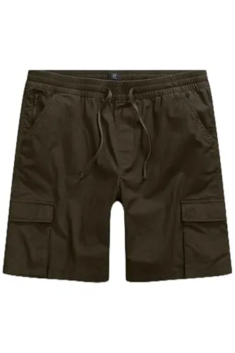 JP 1880 Herren Übergrößen Bermuda in Vintage-Look - Bequeme Bermuda in großen Größen bis 8XL, ausgestattet mit Elastikbund und praktischen Cargotaschen für einen lässigen Look. Ideal für den Sommer! Perfekt für Freizeitaktivitäten und entspannte Tage.