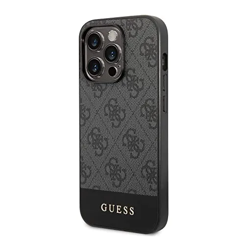Guess 4G Stripe Case für iPhone 14 Pro Max - Stylische Schutzhülle in Grau aus TPU und Kunststoff, bietet optimalen Schutz für dein iPhone 14 Pro Max und verleiht ihm einen modernen Look.
