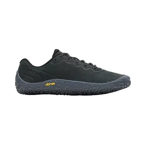 Merrell Vapor Glove 6 LTR - Minimalistische Laufschuhe für Barfußgefühl - Laufschuhe mit Lederobermaterial, 100% recycelten Schnürsenkeln und Vibram Ecostep Außensohle für hervorragende Haftung. Ideal für Speed Hiking, Laufen und Alltag.