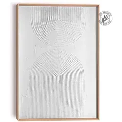 Reinders! Unikat handgemaltes Ölgemälde, Weiß, 50x70 cm - Sonstige Wanddekoration, einzigartiges handgemaltes Kunstwerk aus Holz in elegantem Weiß, ideal für stilvolle Wohnräume.