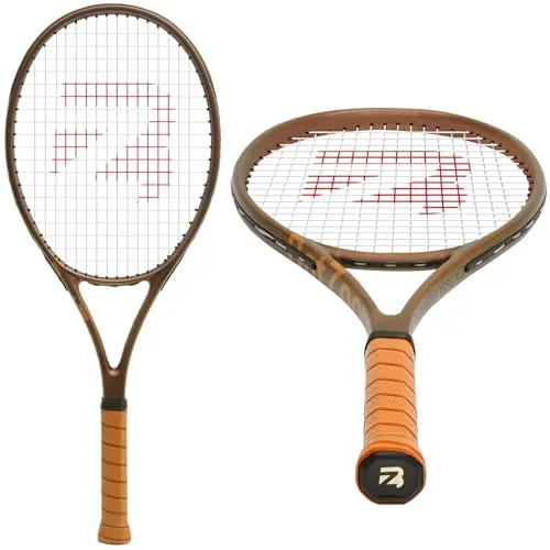 BatZoom Tennisschläger für Anfänger und Erwachsene, leichter Graphitschläger mit komfortablem Griff, stoßdämpfende Technologie, inklusive Tragetasche (Farboptionen)