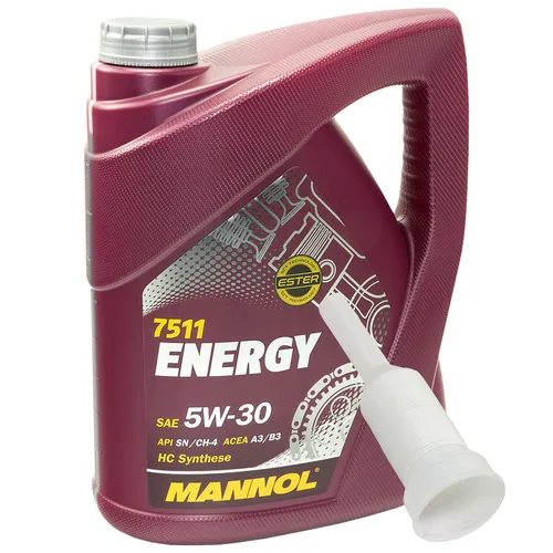Motoröl MANNOL 5W-30 Energy API SN/CH-4 5 Liter mit Ausgießer Motorenöl