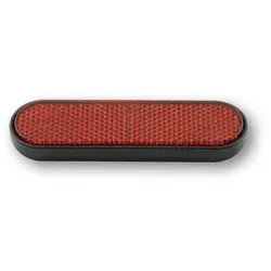 Produktbild ECIE Rückstrahler gebogene Form, rot mit selbstklebender Folie, rot