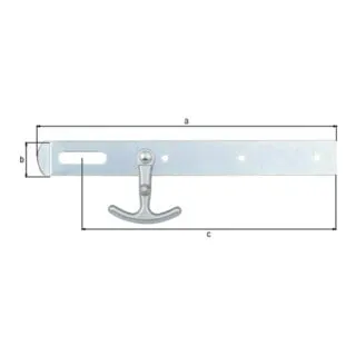 Überfalle L.250x30mm B.30mm STA galv.gelb verz.m.Hak.GAH