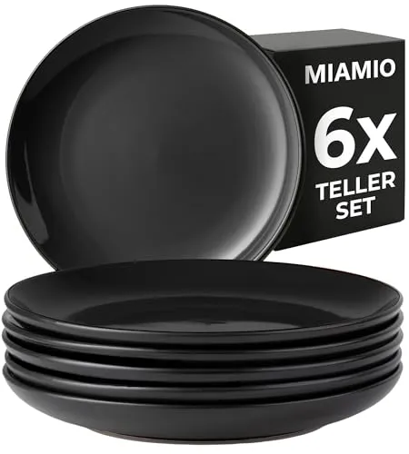MiaMio Teller Set Le Papillon Kollektion, schwarz in schwarz von MIAMIO