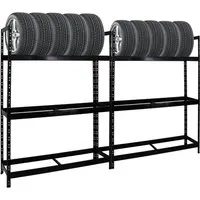 PROREGAL Mega Deal | 2X Reifenregal Tiger XL - Reifenständer für bis zu 36 Reifen, einfacher Aufbau durch Stecksystem, 5 Jahre Garantie, MADE IN EU, ideal für Hobby und Werkstatt.